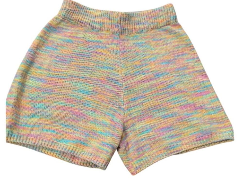 Sage & Oak Sweater Knit Shorts – Barbiecore Rainbow Sherbet – Crochet Medium
